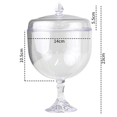 Taça Plástica Grande para Sobremesa Safira (Capacidade de 1,25L)